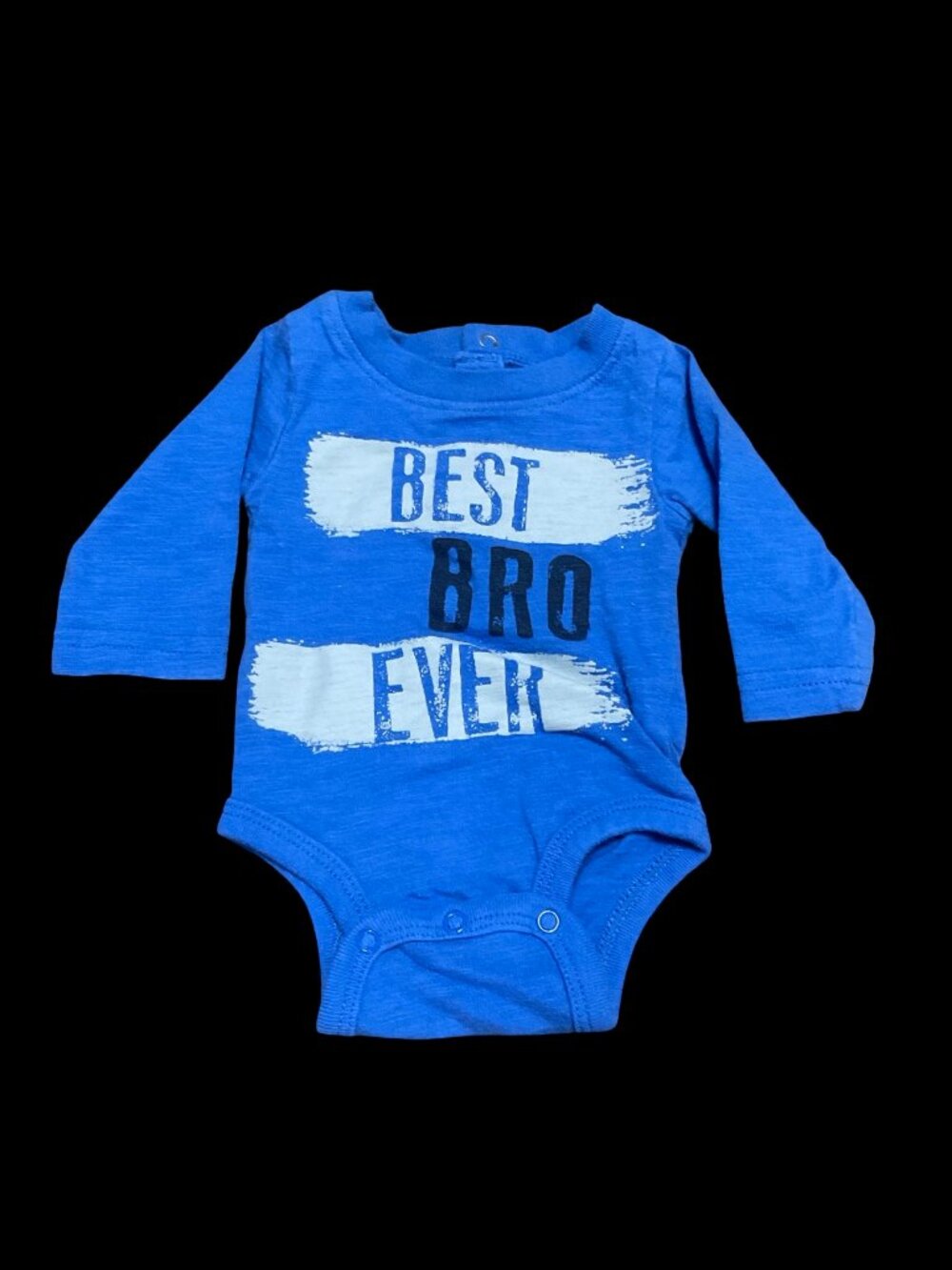 👣 10/$25 - Blue "Best Bro Ever" Long Sleeve Onesie